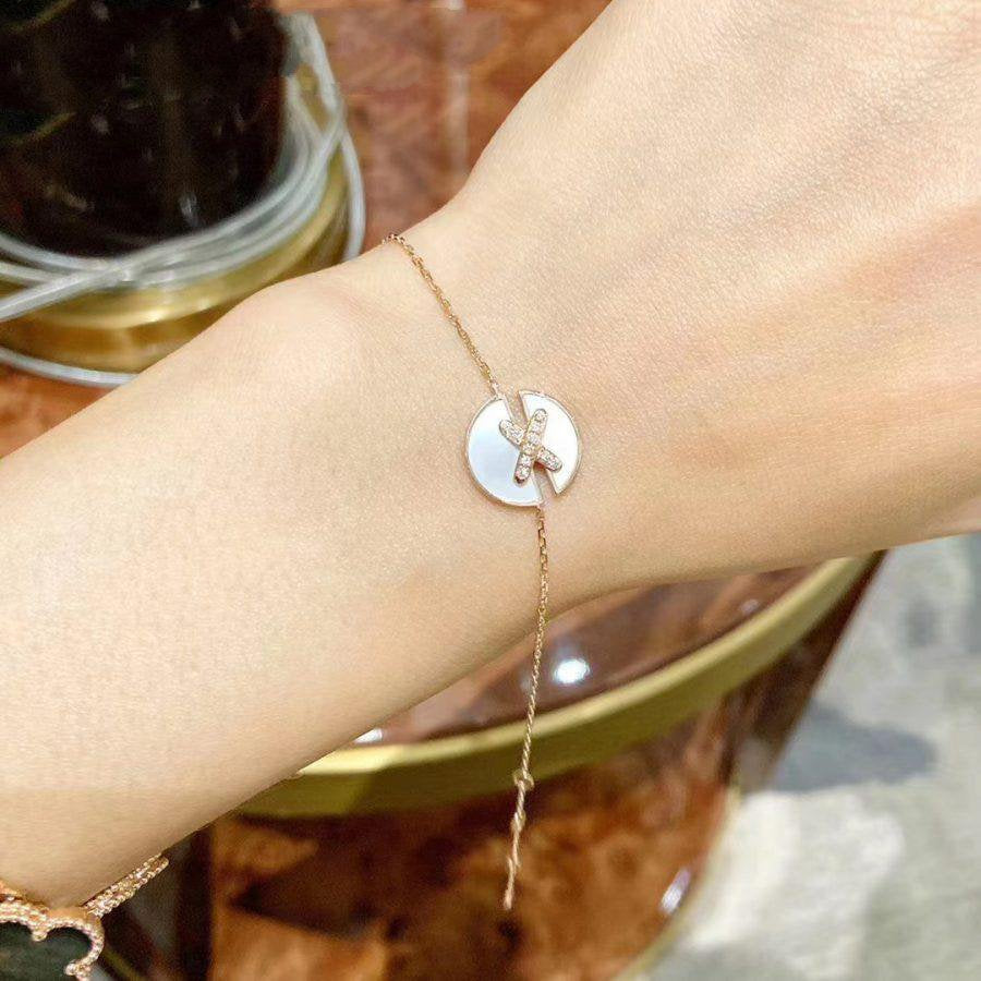 [Lumi Jewels]JEUX DE BRACELET MOP PINK GOLD DIAMONDS
