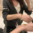[Lumi Jewels]Move Noa Rose Gold Pav¨¦ Diamond Bangle Bracelet