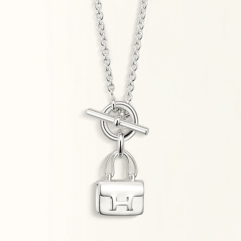 [Lumi Jewels]POP H PEDANT SILVER NECKLACE