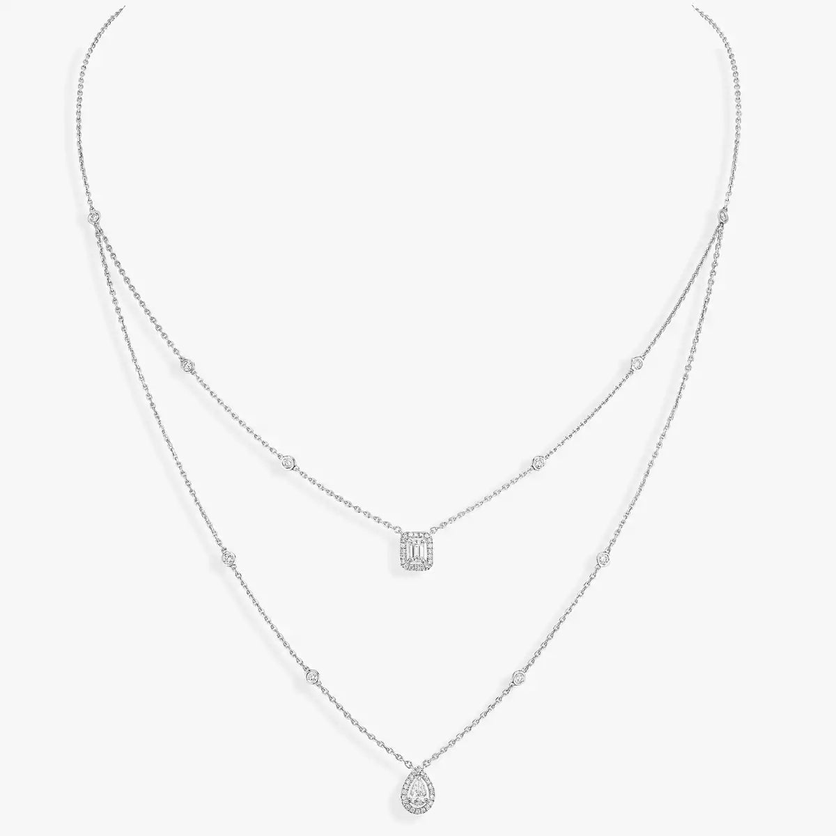 [Lumi]Diamond Necklace My Twin 2 Rows