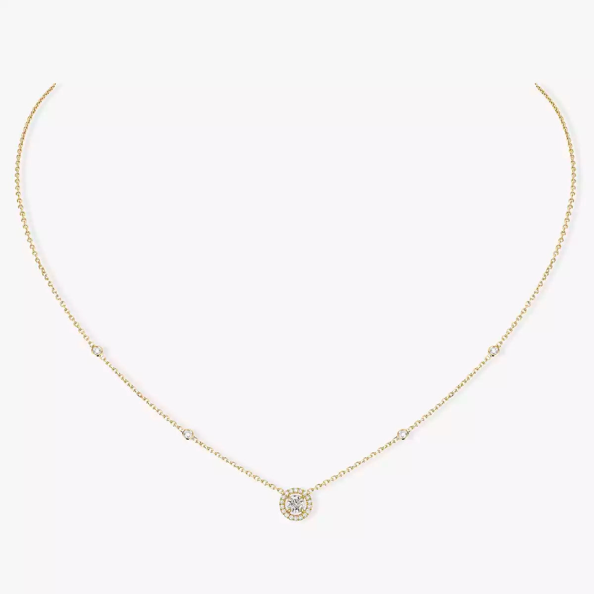 [Lumi Jewels]Diamond Necklace 0,20ct Brilliant Shape Joy