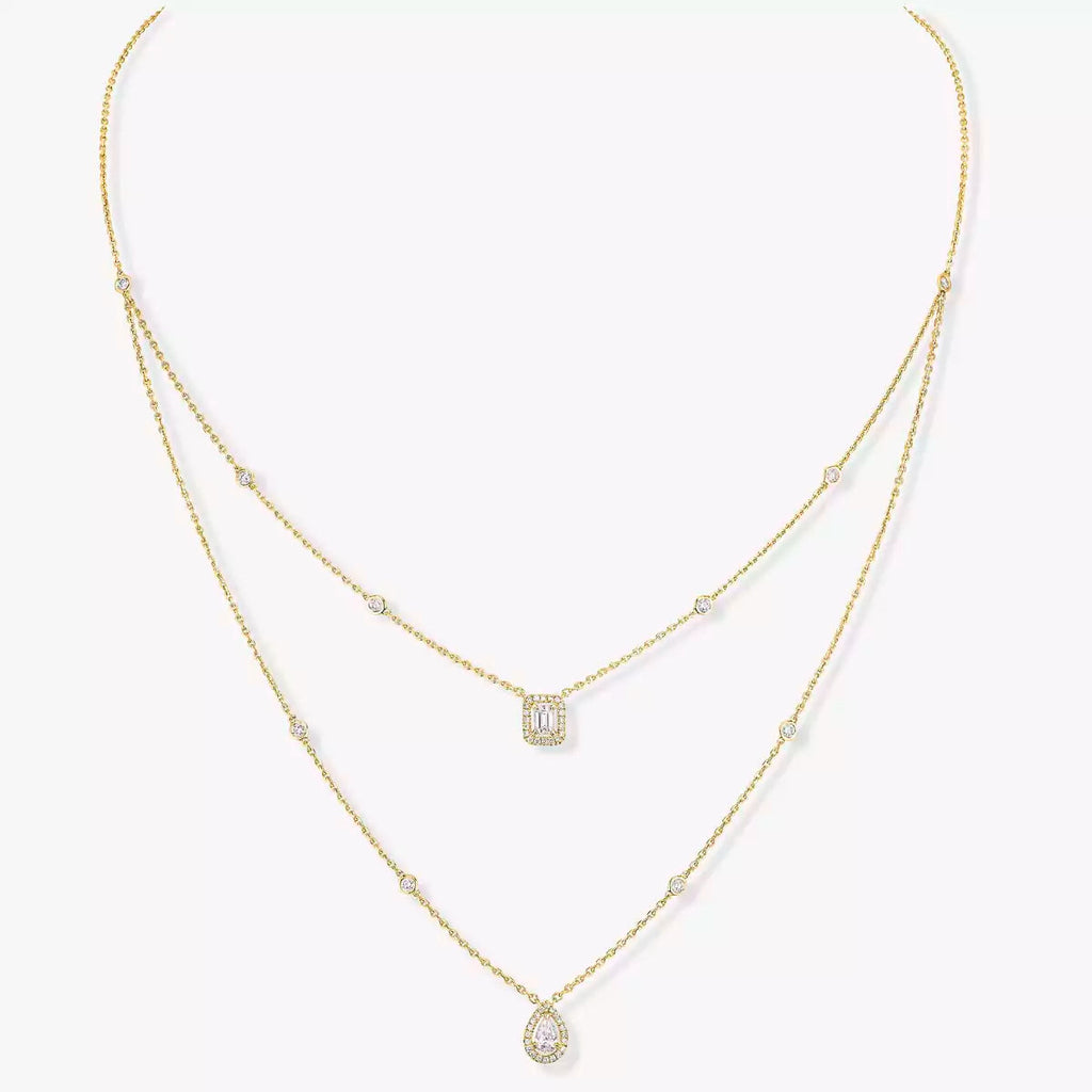 [Lumi]Diamond Necklace My Twin 2 Rows