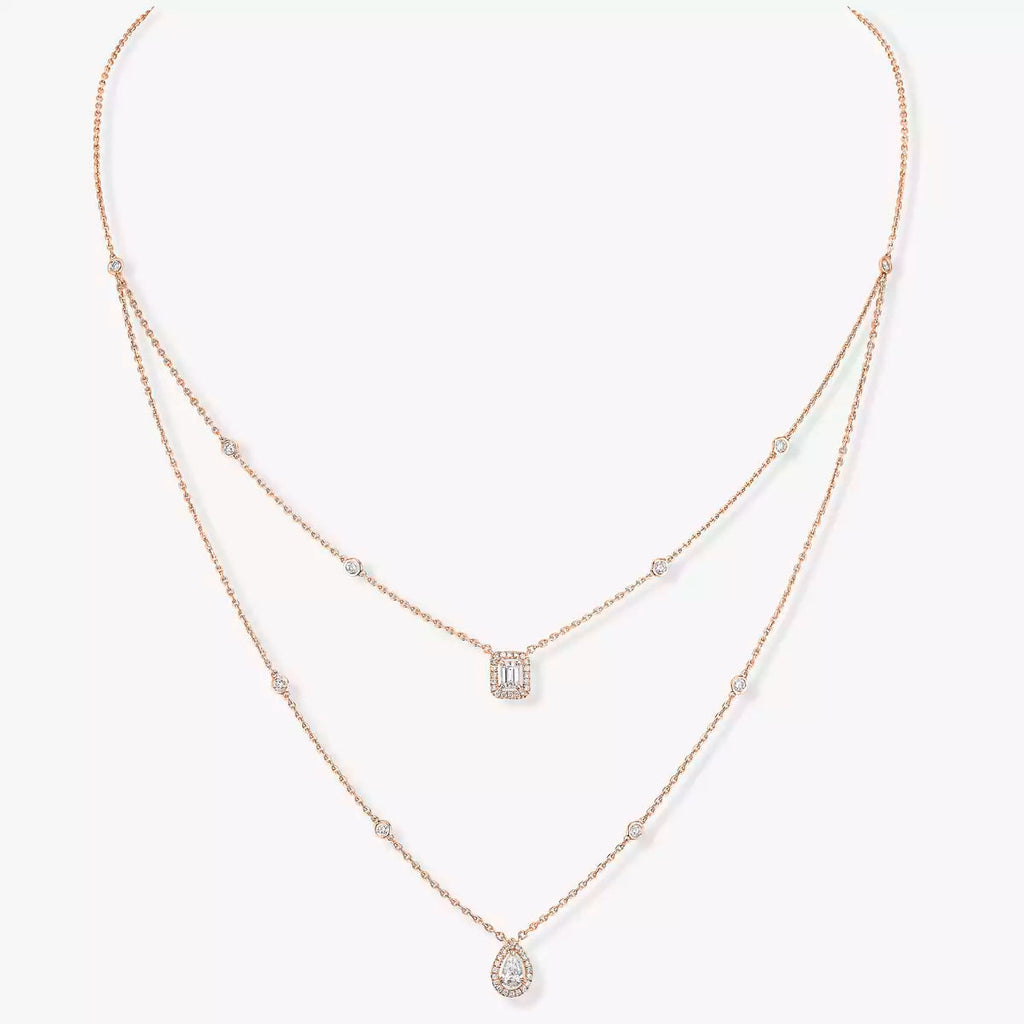 [Lumi Jewels]Diamond Necklace My Twin 2 Rows