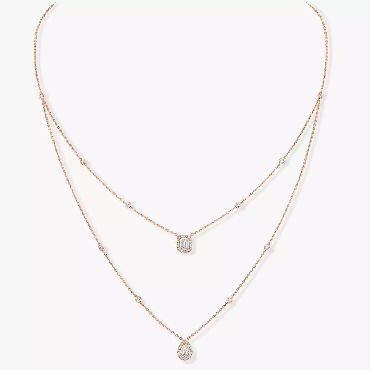 [Lumi Jewels]Diamond Necklace My Twin 2 Rows