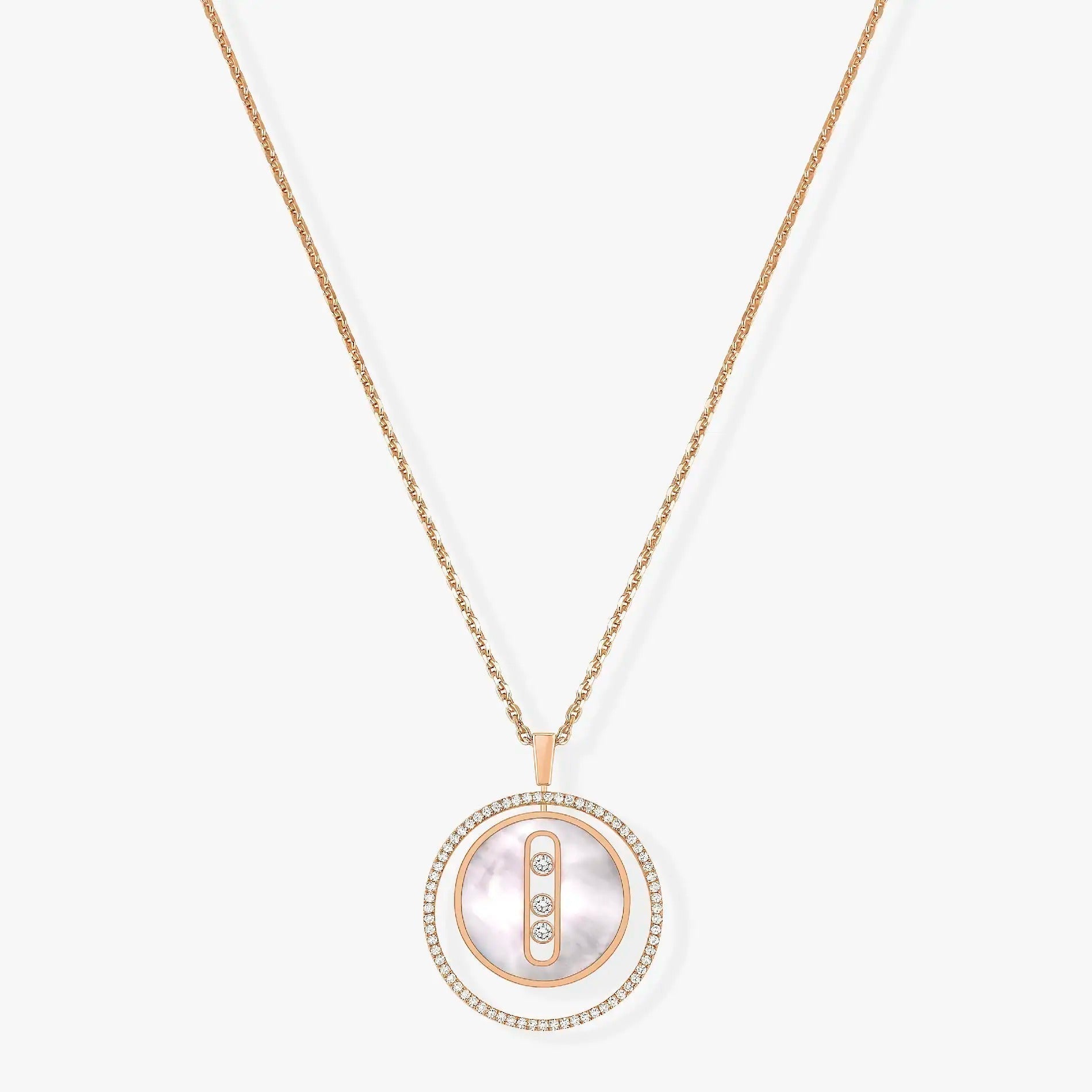 [Lumi]LUCKY MOVE MM NACRE BLANCHE DIAMOND NECKLACE