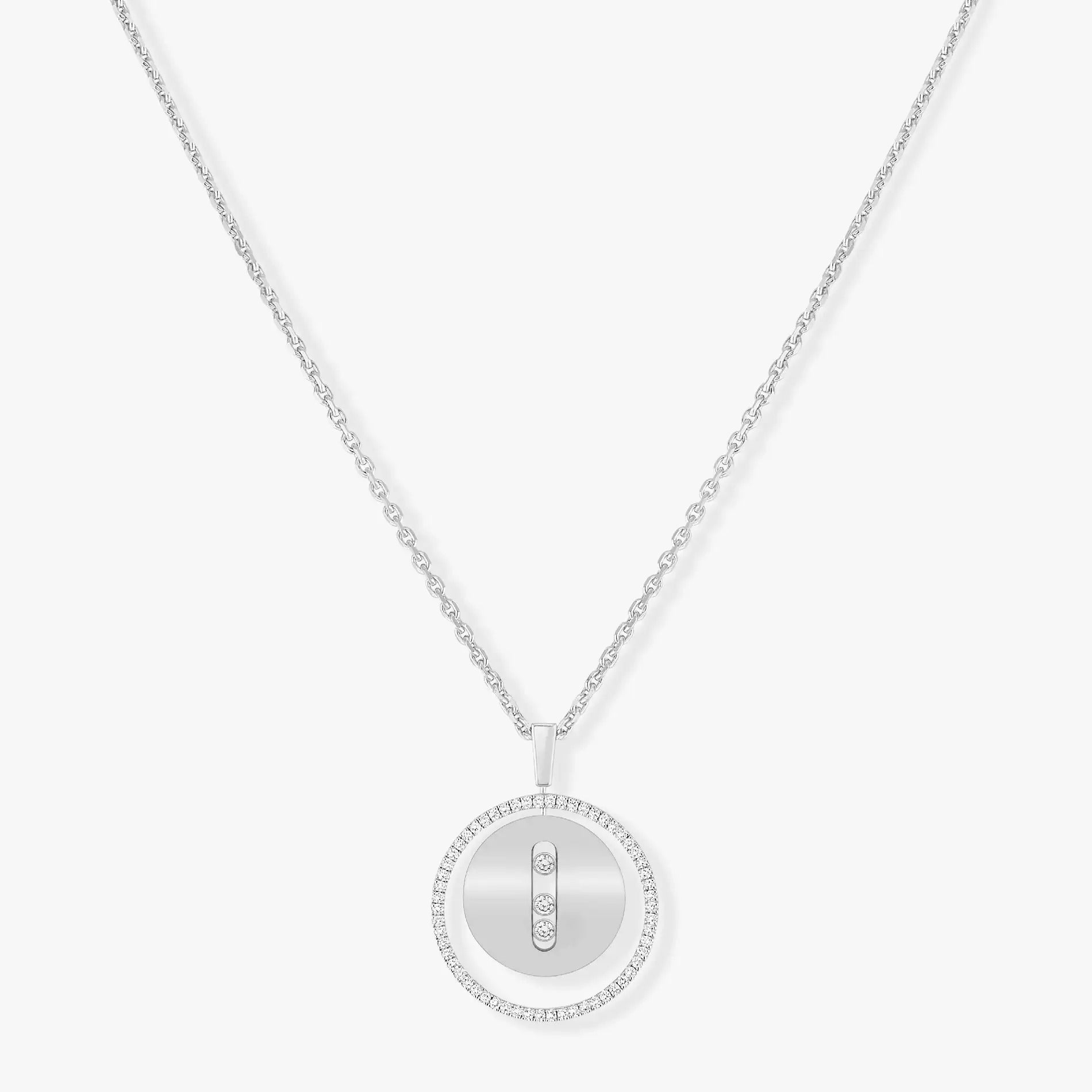 [Lumi]LUCKY MOVE MM SILVER DIAMOND NECKLACE
