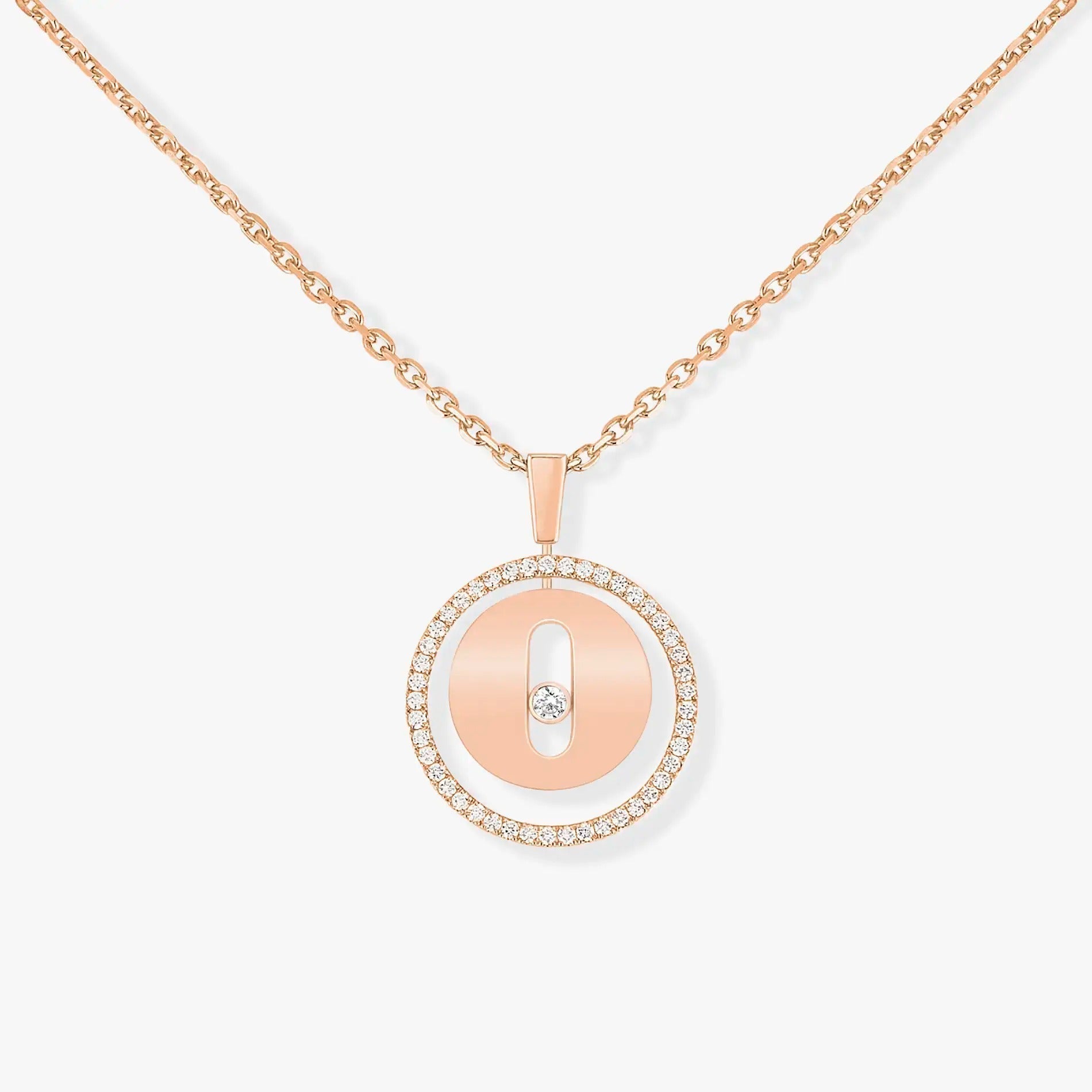 [Lumi]LUCKY MOVE PM NECKLACE PINK GOLD DIAMOND
