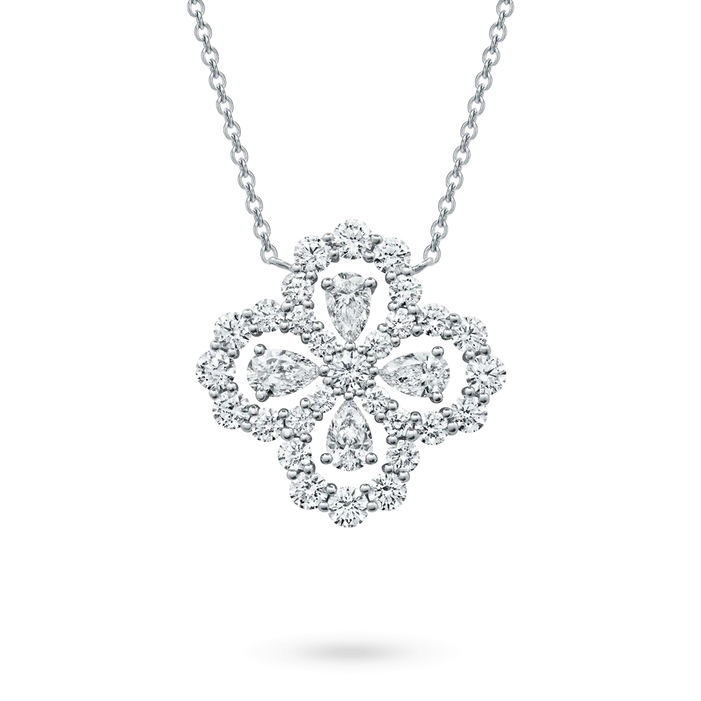 [Lumi Jewels]LOOP NECKLACE FULL MOTIF DIAMOND 16MM MULTIPLE COLORS