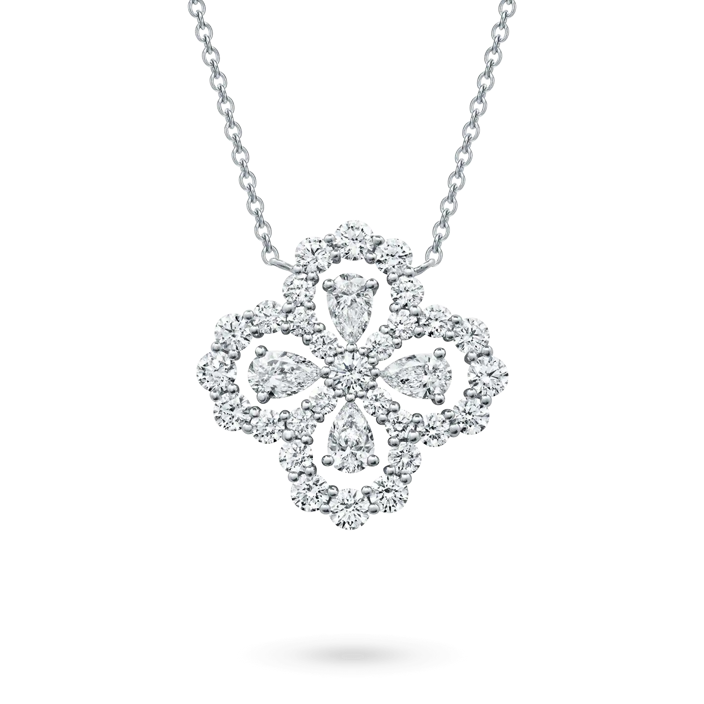 [Lumi Jewels]LOOP NECKLACE FULL MOTIF DIAMOND 16MM MULTIPLE COLORS