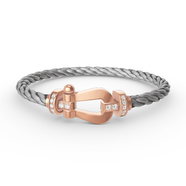 [Lumi Jewels]FORCE LARGE HORSESHOE HALF DIAMOND BRACELET ROSE GOLD