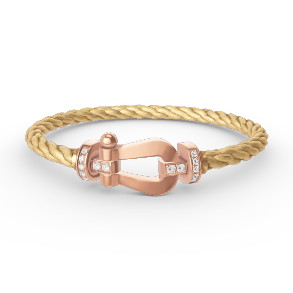 [Lumi Jewels]FORCE LARGE HORSESHOE HALF DIAMOND BRACELET ROSE GOLD