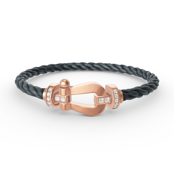 [Lumi Jewels]FORCE LARGE HORSESHOE HALF DIAMOND BRACELET ROSE GOLD