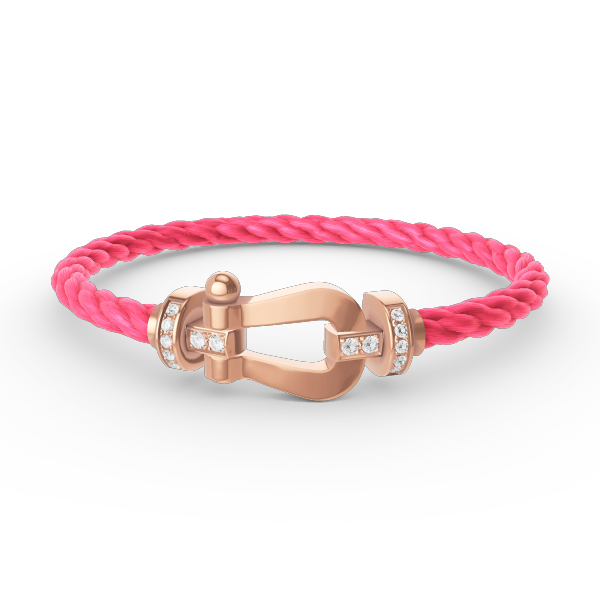 [Lumi Jewels]FORCE LARGE HORSESHOE HALF DIAMOND BRACELET ROSE GOLD