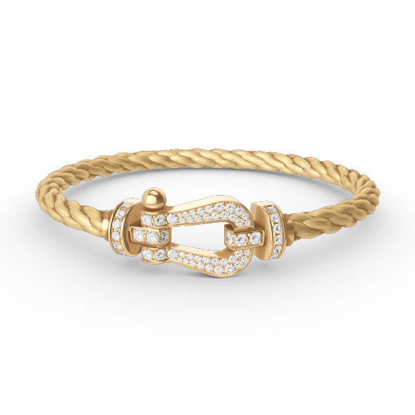 [Lumi Jewels]FORCE LARGE HORSESHOE FULL DIAMOND BRACELET GOLD
