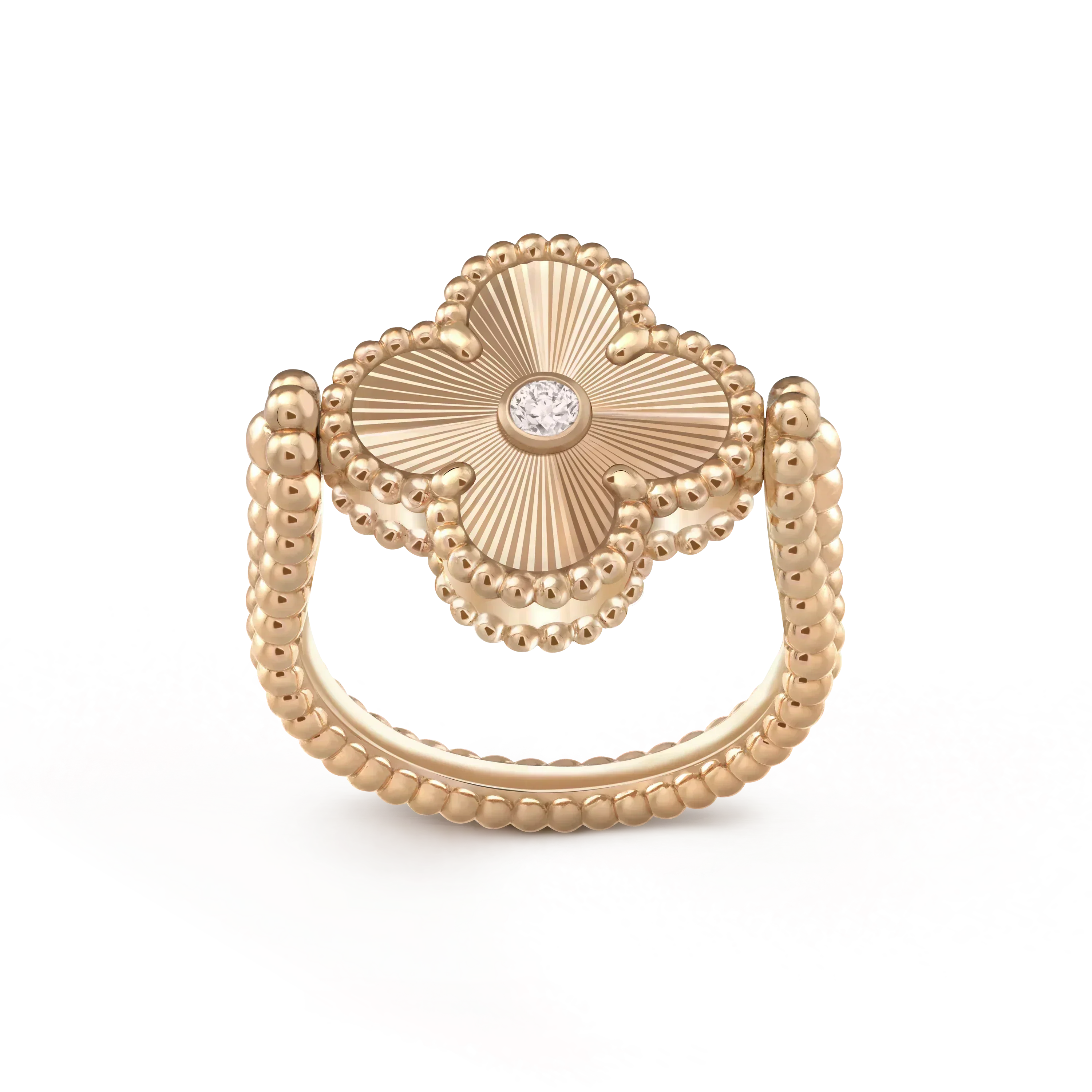 [Lumi Jewels]CLOVER RIVERSIBLE PINK GOLD RING