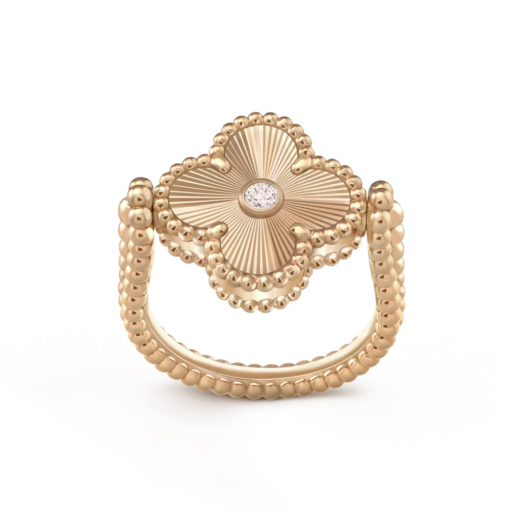 [Lumi Jewels]CLOVER RIVERSIBLE ROSE GOLD RING