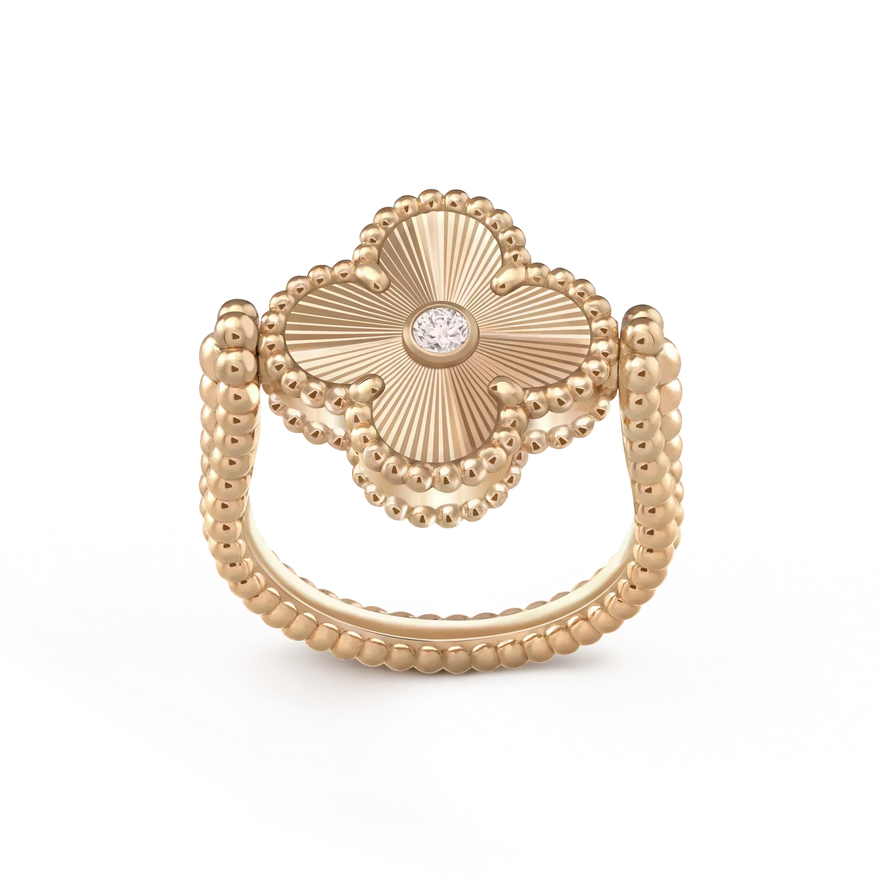 [Lumi Jewels]CLOVER RIVERSIBLE ROSE GOLD RING