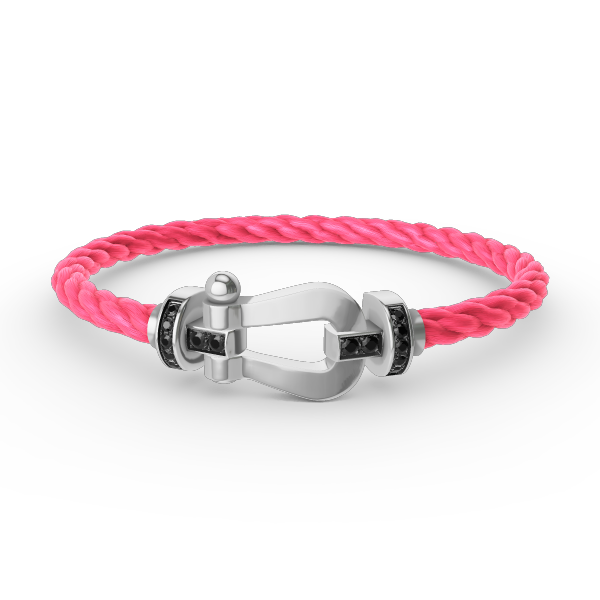 [Lumi Jewels]FORCE LARGE HORSESHOE BLACK DIAMOND BRACELET SILVER