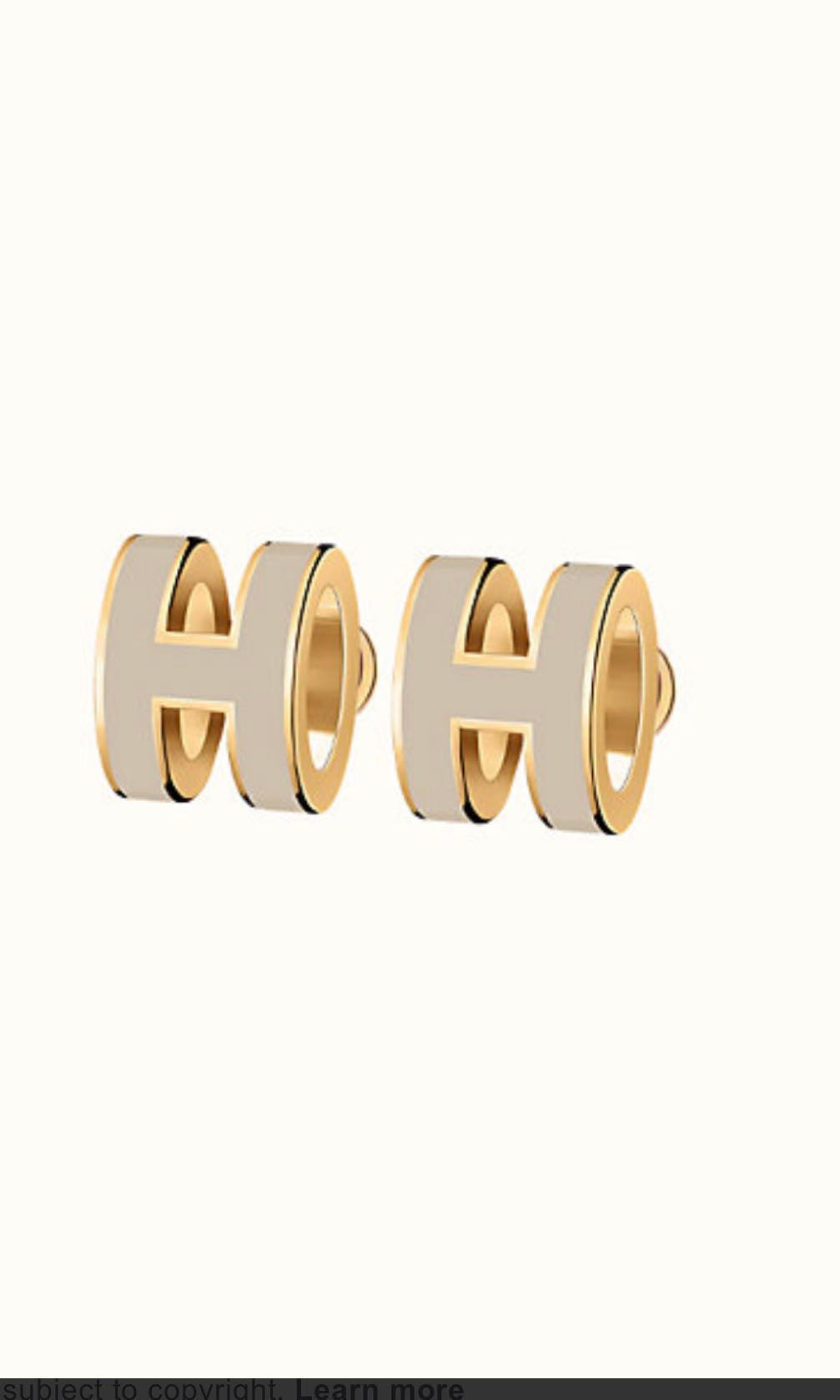[Lumi Jewels]MINI POP H GOLD EARRINGS GREY