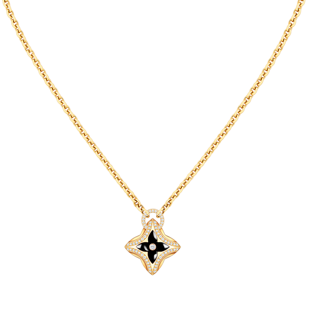 [Lumi Jewels]STAR PEDANT PINK GOLD DIAMOND NECKLACE