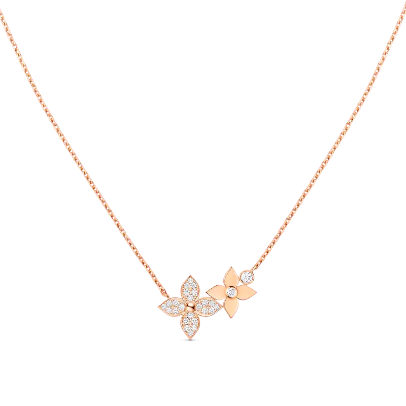 [Lumi Jewels]STAR BLOSSOM NECKLACE PINK GOLD DIAMONDS