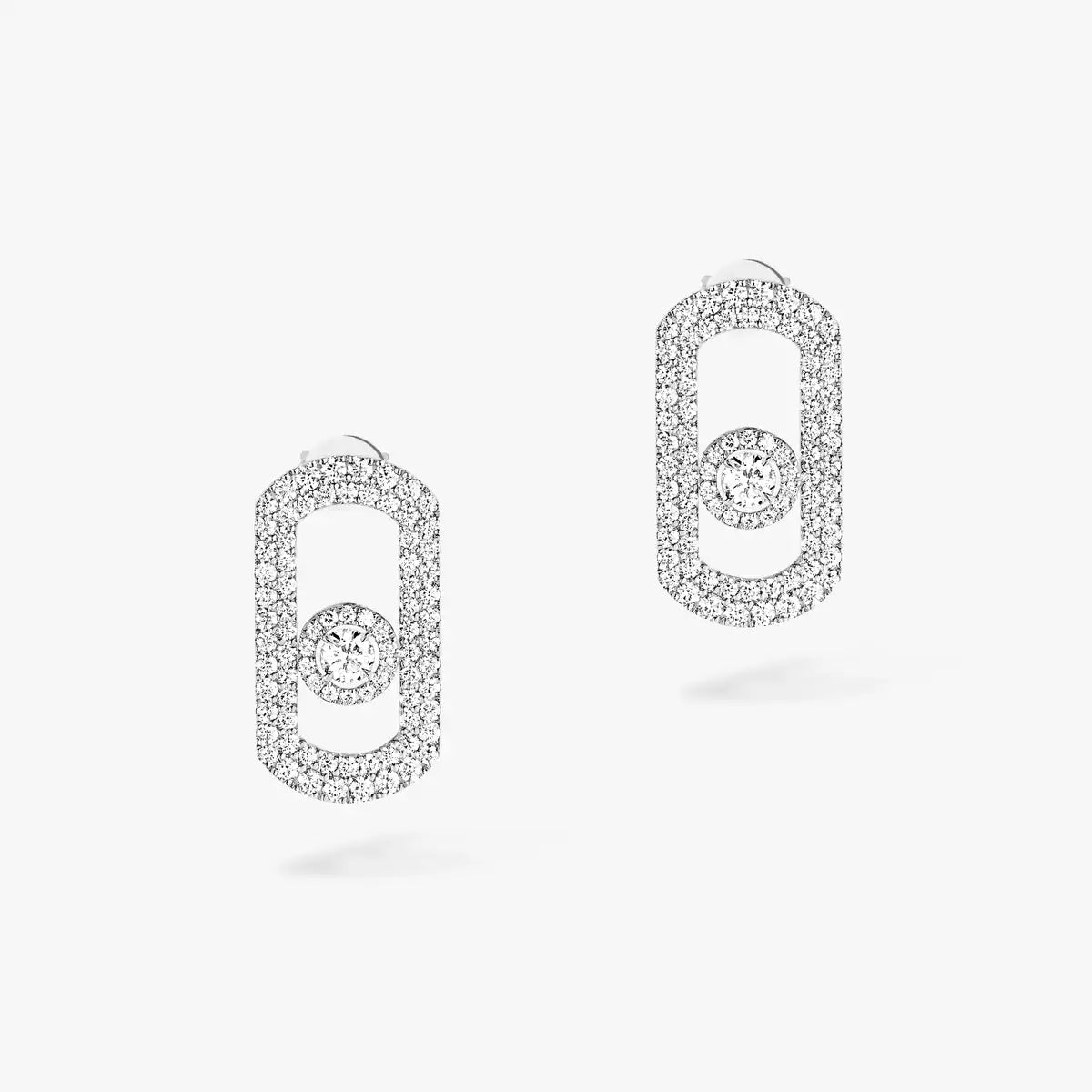 [Lumi Jewels]So Move Pave_-Set Diamond Earrings in Silver