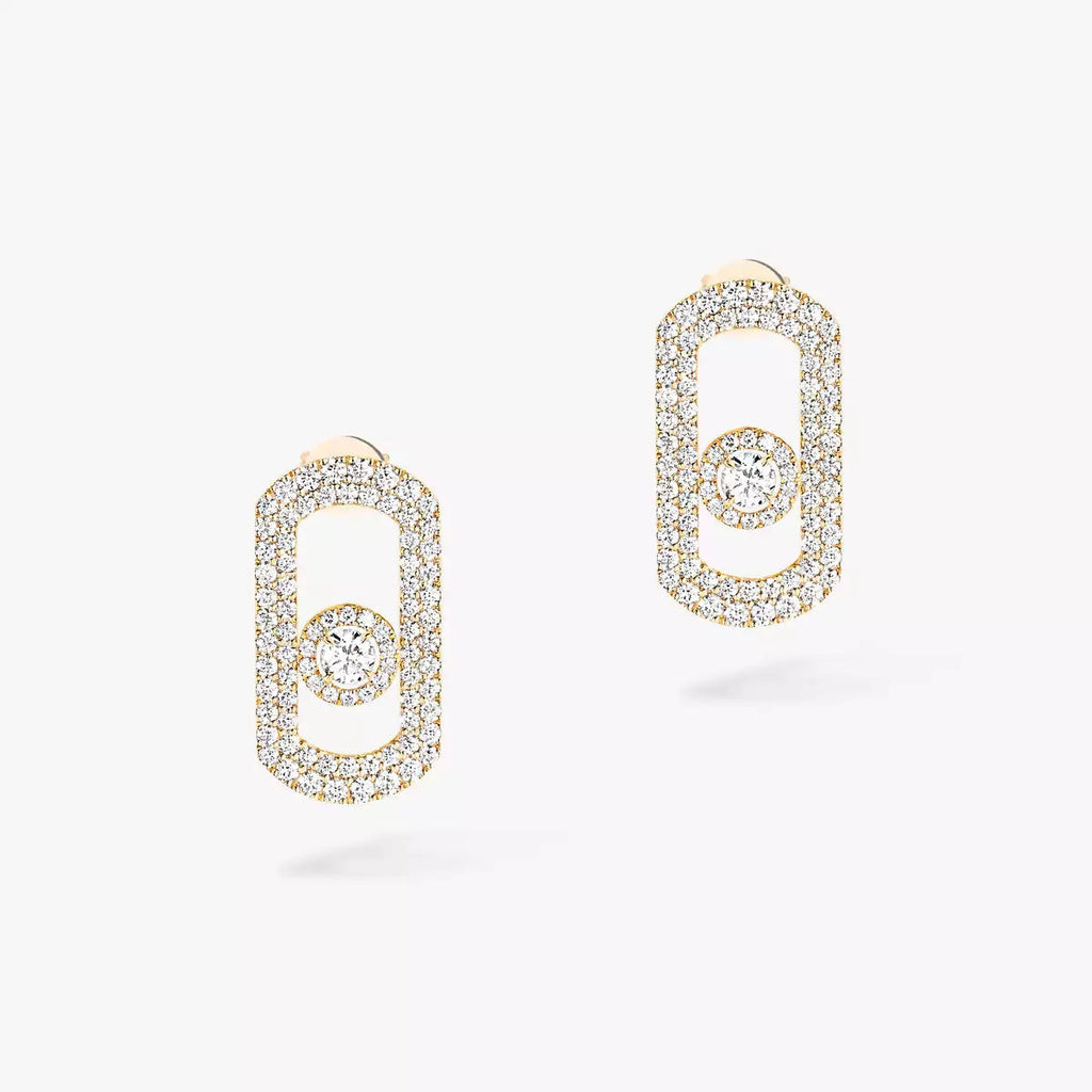 [Lumi Jewels]So Move Pave_-Set Diamond Earrings in Silver