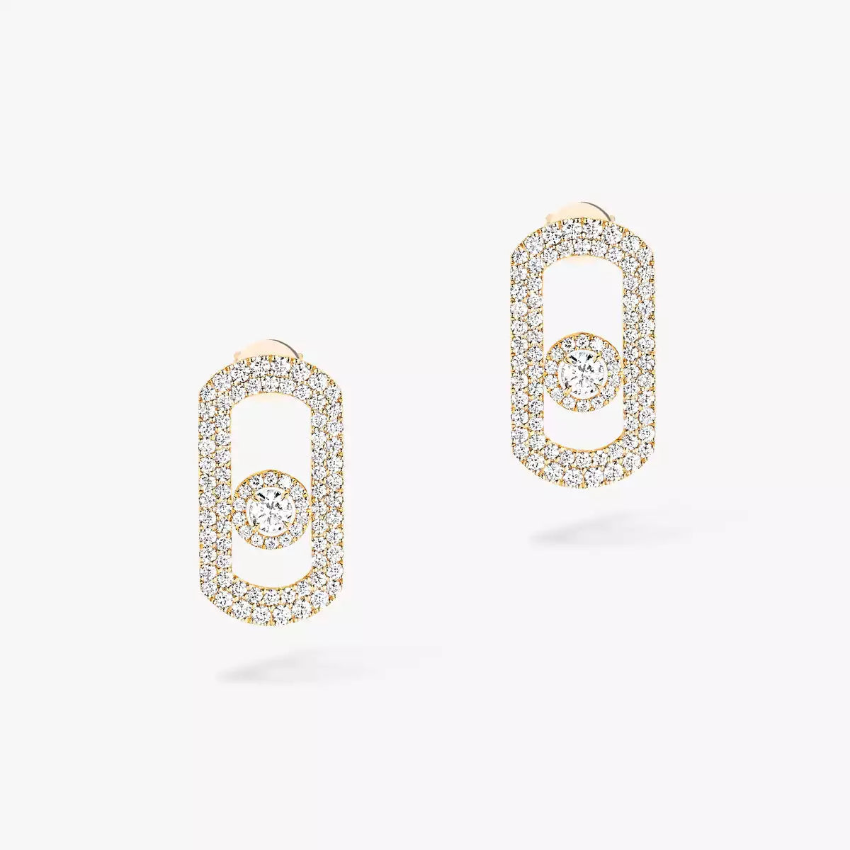 [Lumi Jewels]So Move Pave_-Set Diamond Earrings in Silver