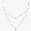 [Lumi]MY TWIN 2 ROW DIAMOND NECKLACE