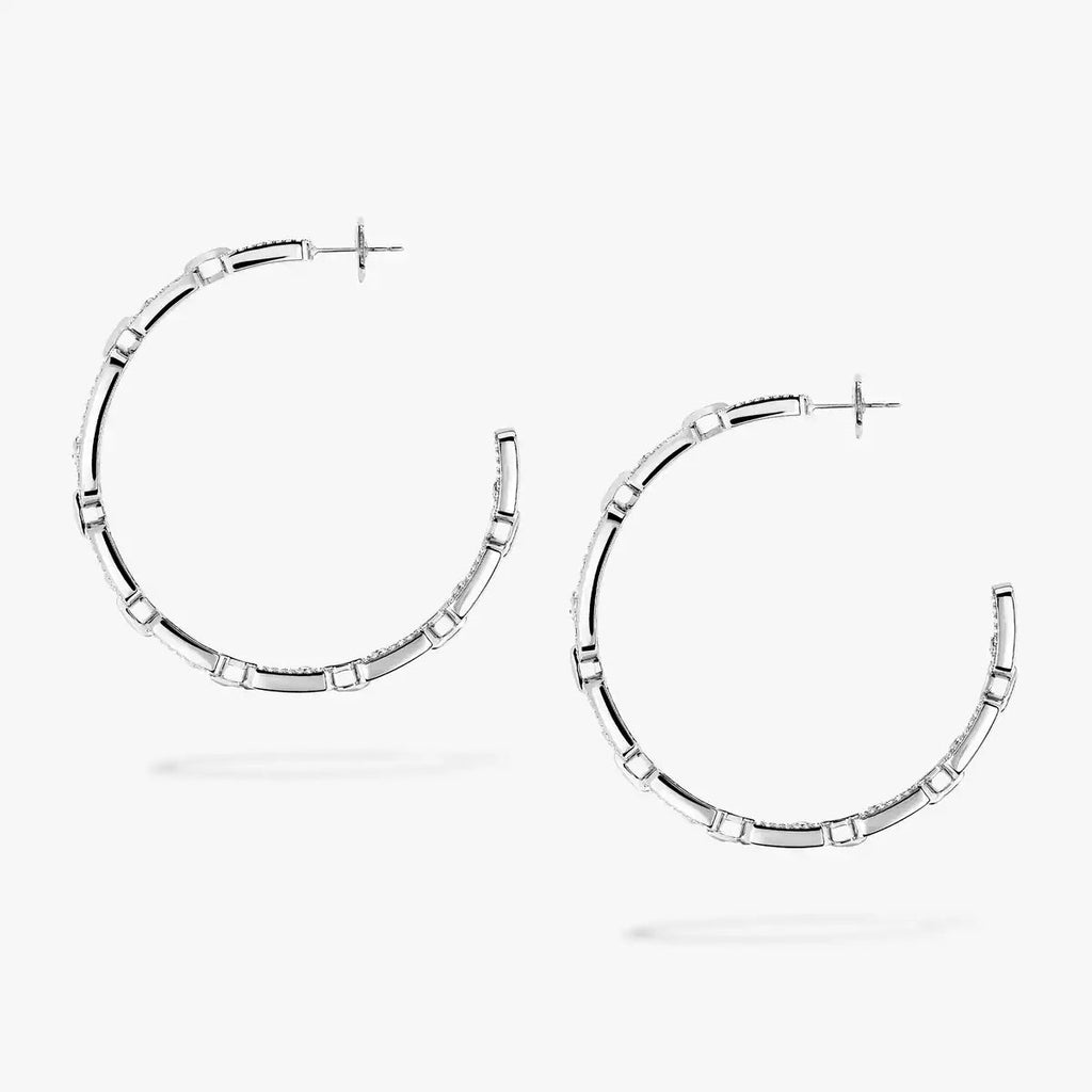 [Lumi Jewels]Move Link Diamond Hoop Earrings