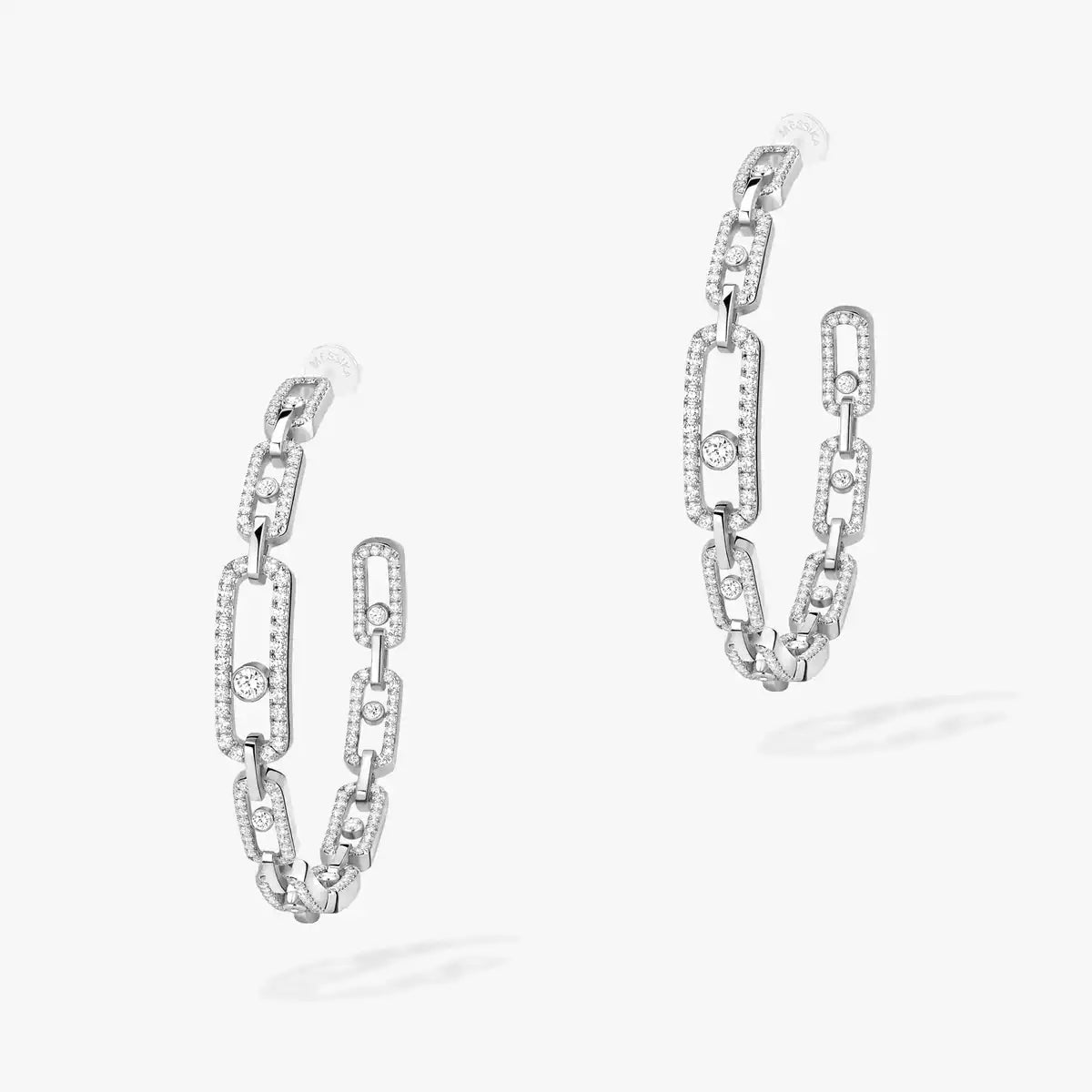 [Lumi Jewels]Move Link Diamond Hoop Earrings