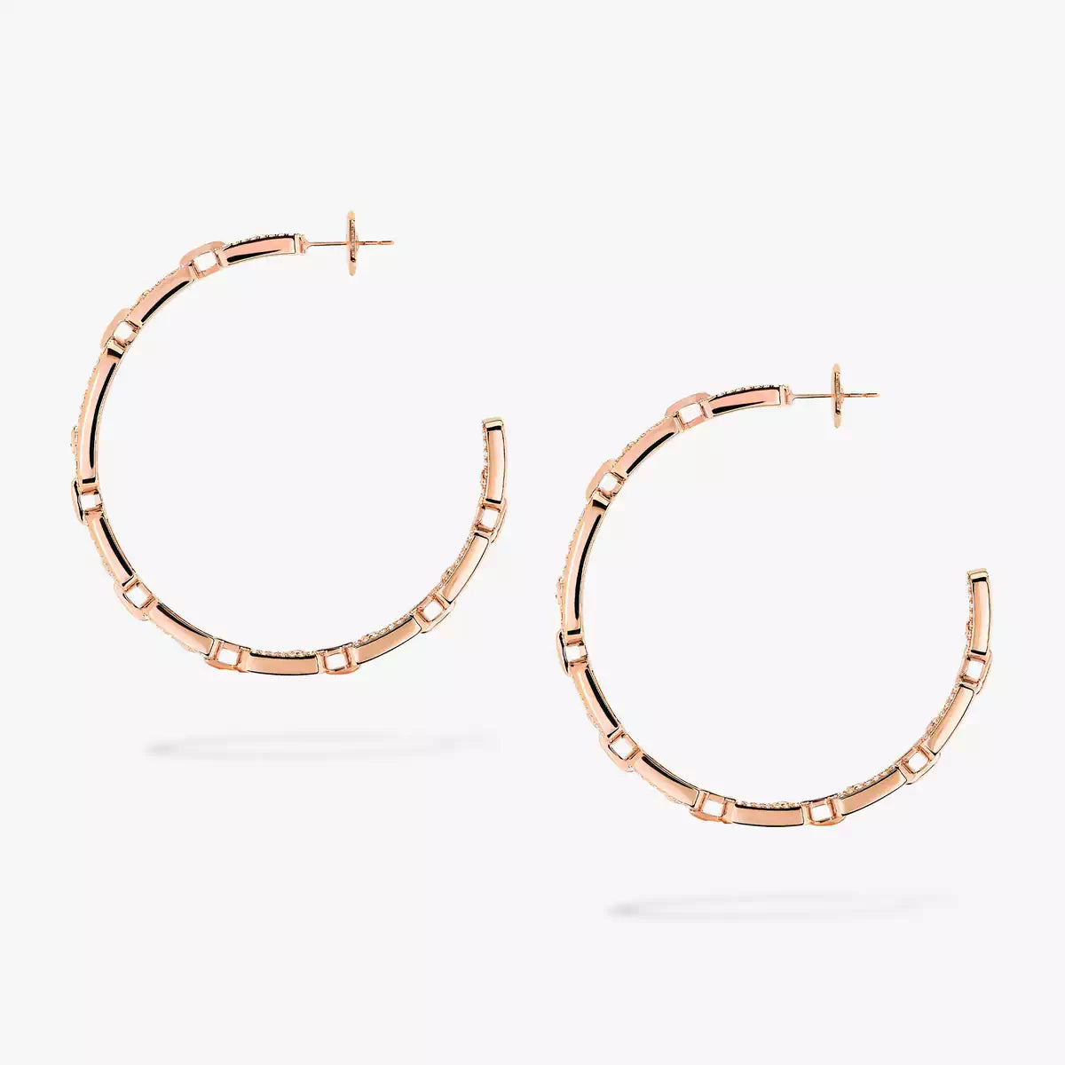 [Lumi Jewels]Move Link Diamond Hoop Earrings
