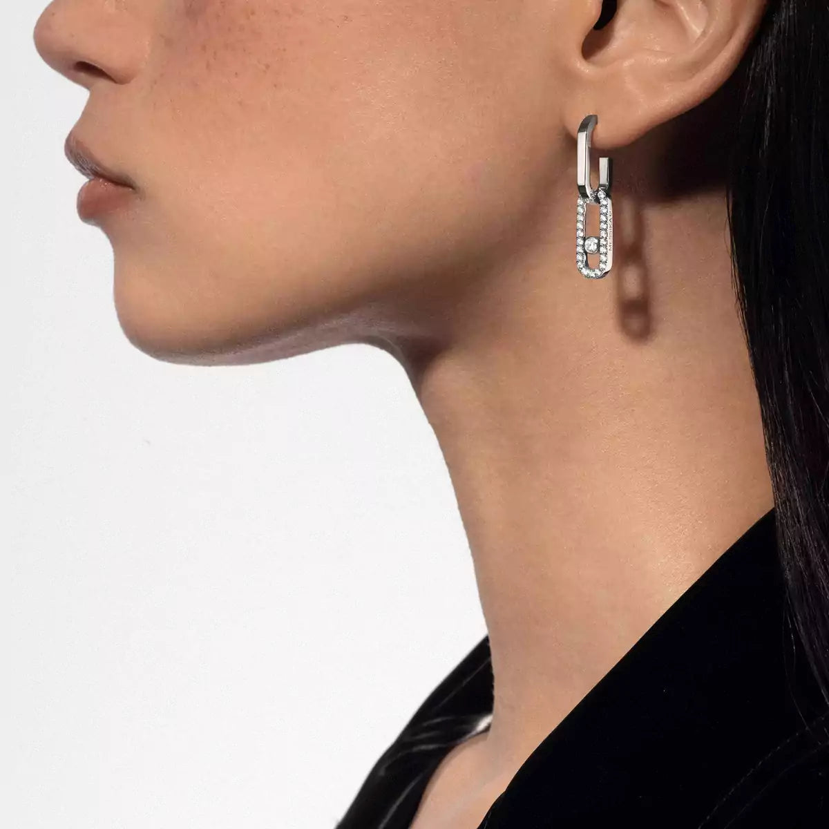 [Lumi Jewels]Move Link Diamond Earrings