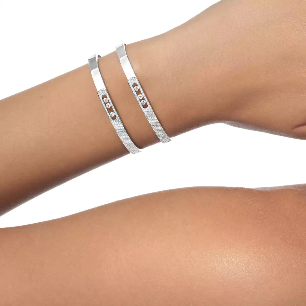 [Lumi]Move Noa Rose Gold Pav茅 Diamond Bangle Bracelet