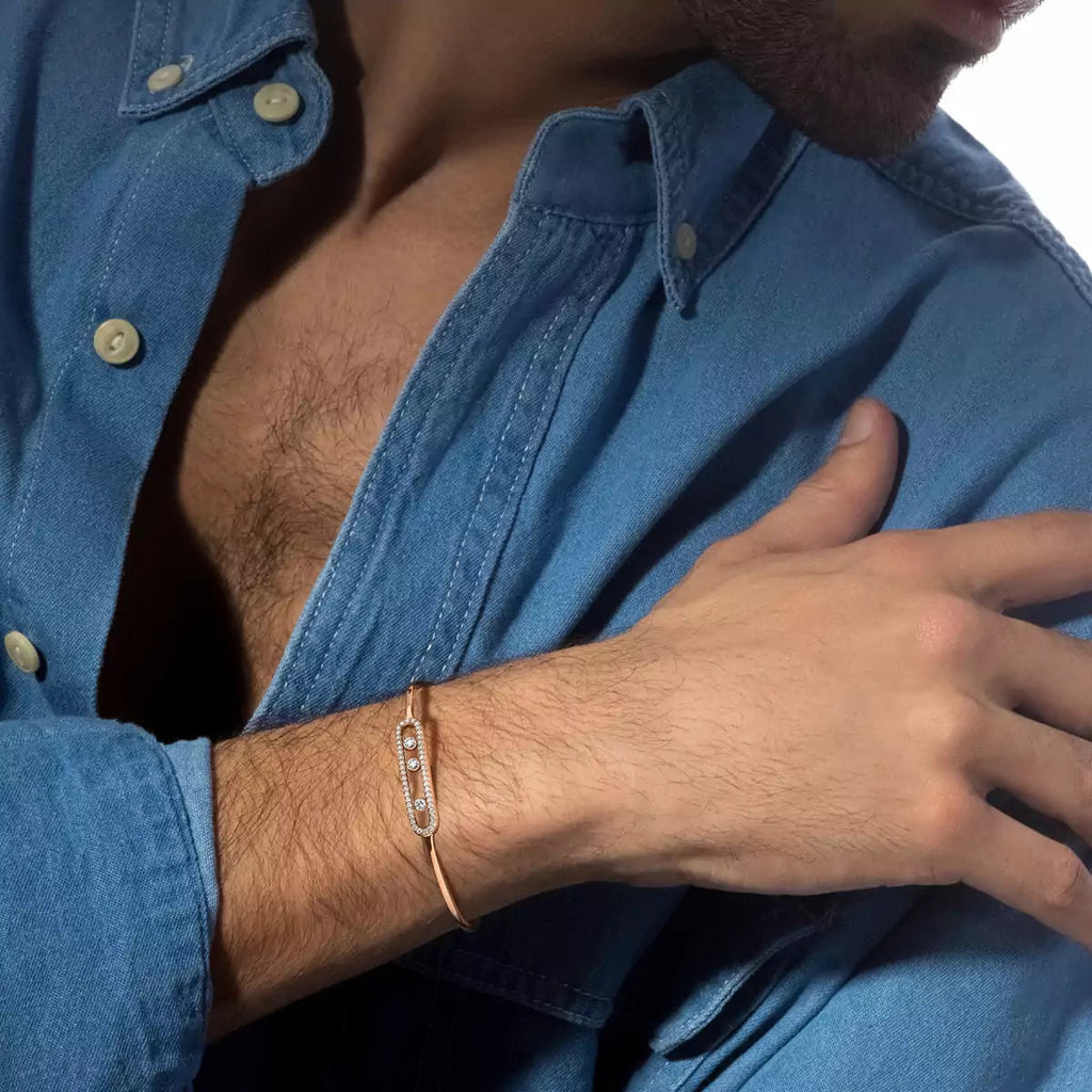 [Lumi Jewels]Move Pav¨¦ Diamond Bangle Bracelet M