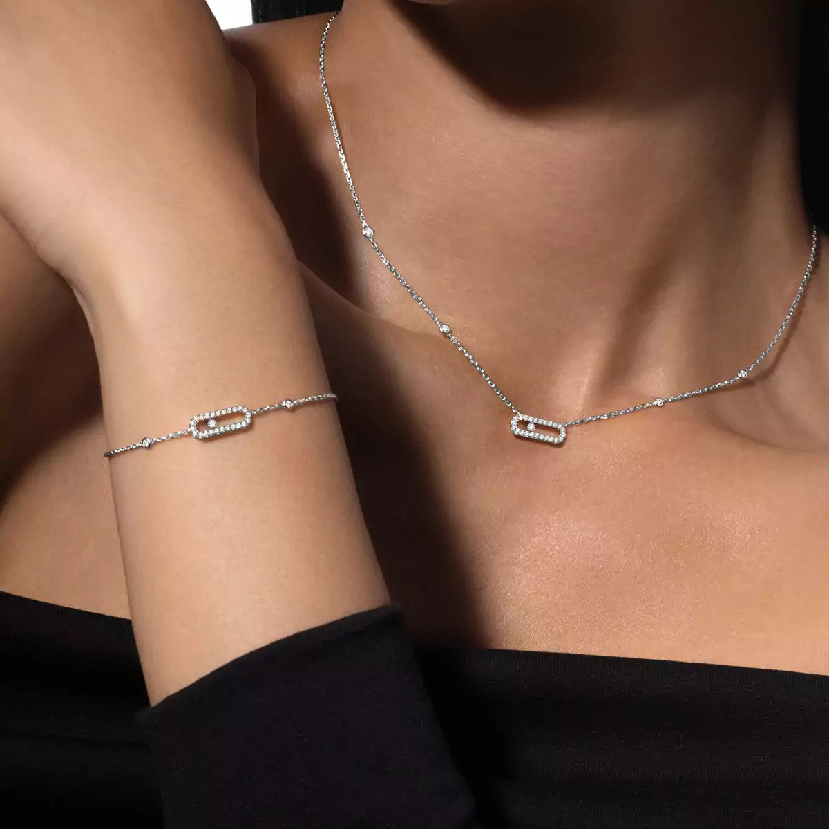 [Lumi Jewels]Diamond Necklace Move Uno