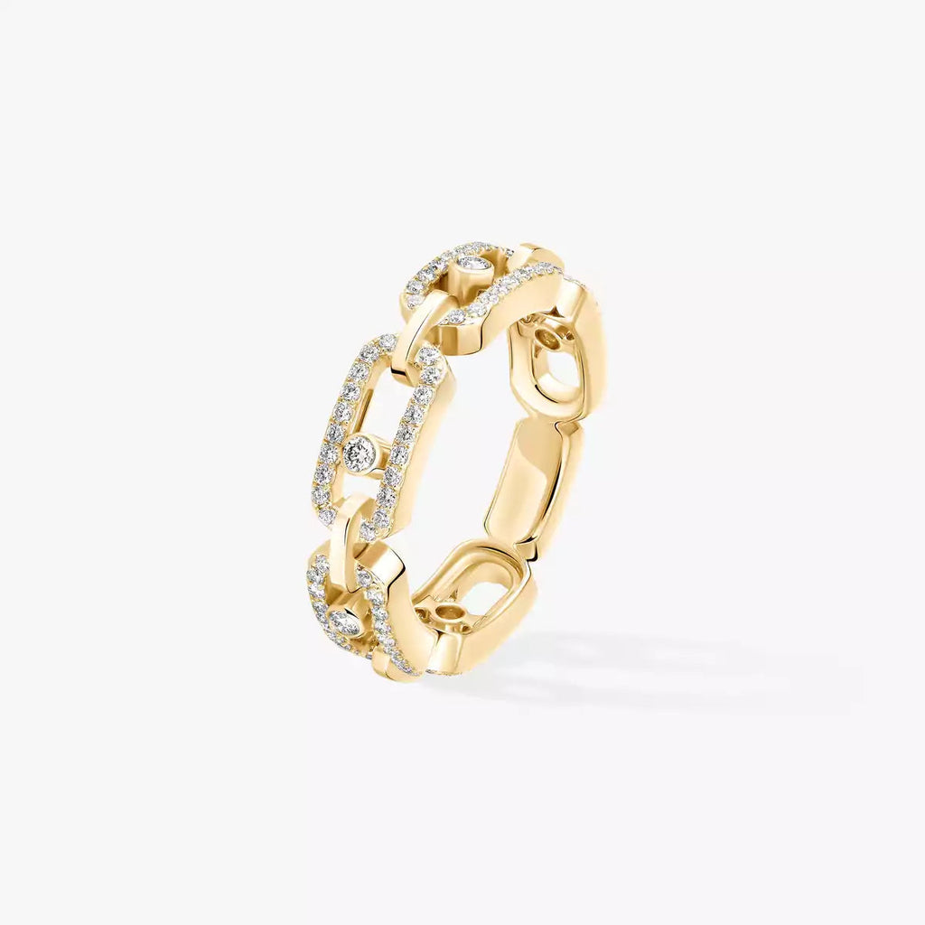[Lumi Jewels]Move Link Pave_-Set Diamond Ring in Gold
