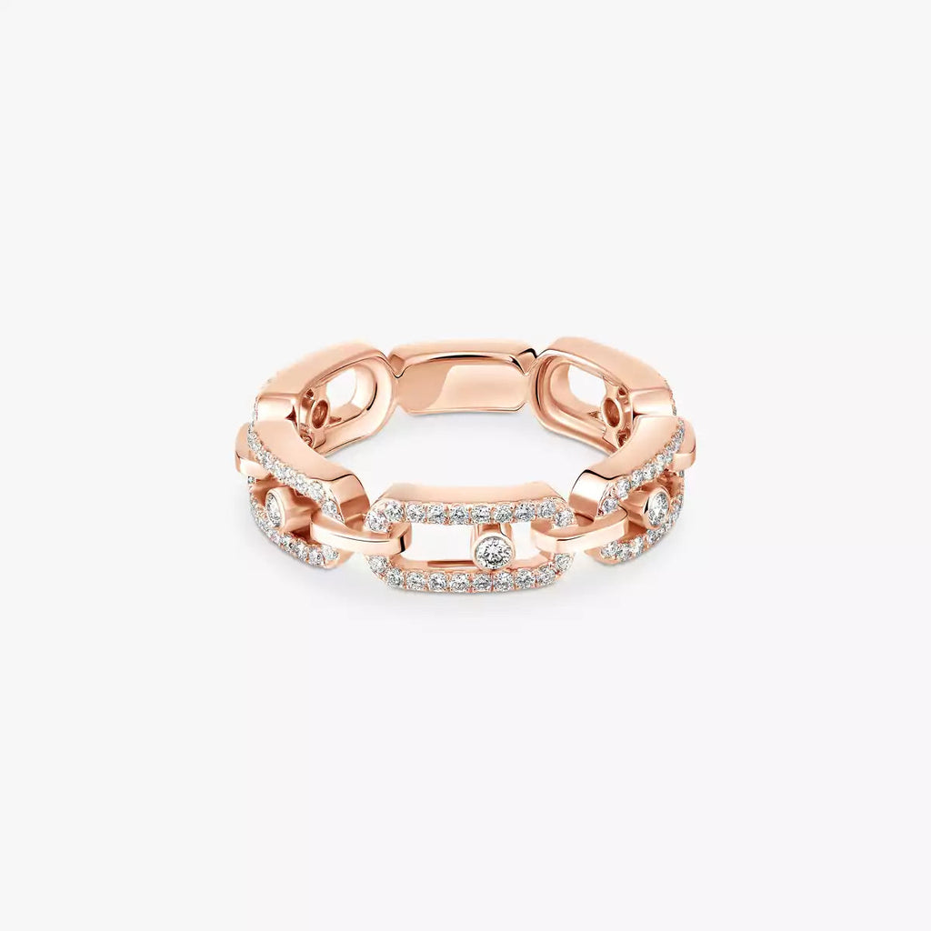 [Lumi Jewels]Move Link Pave_-Set Diamond Ring in Gold