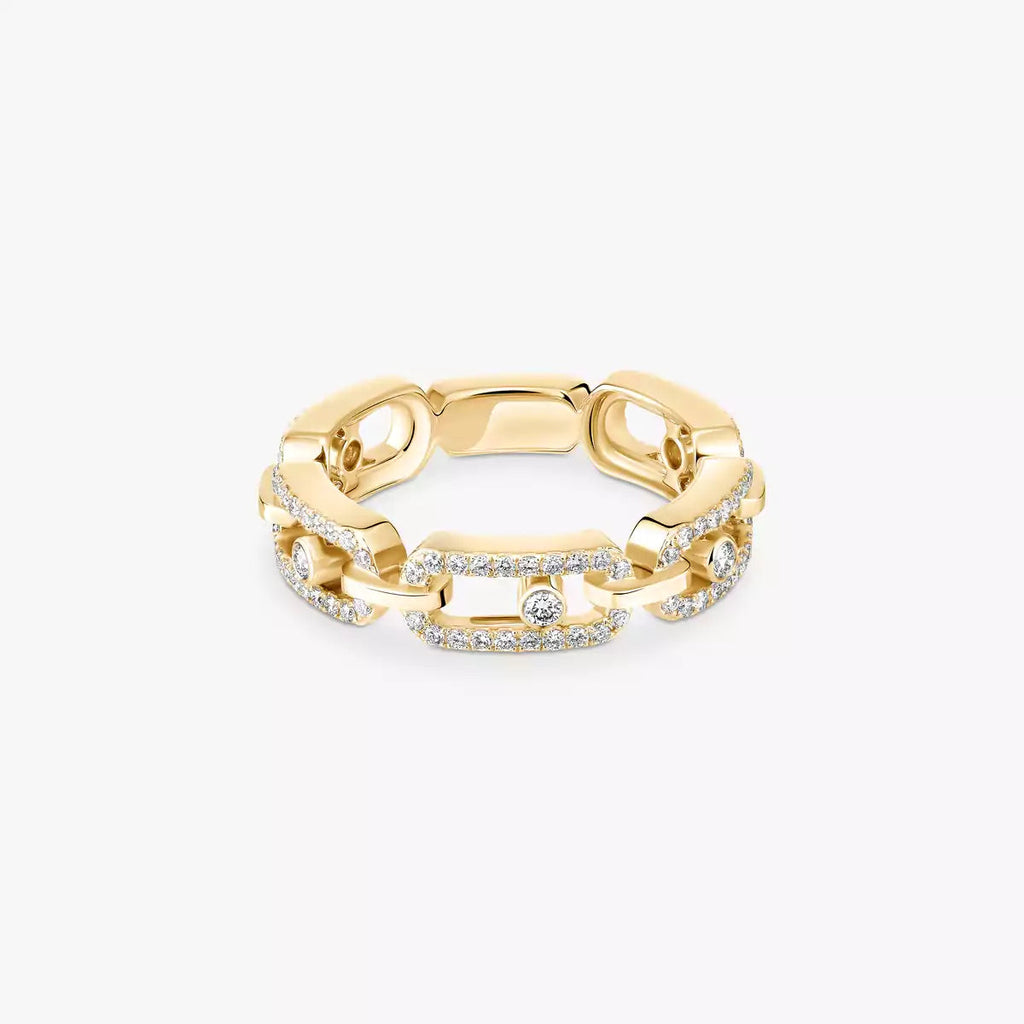 [Lumi]Move Link Pave_-Set Diamond Ring in Gold