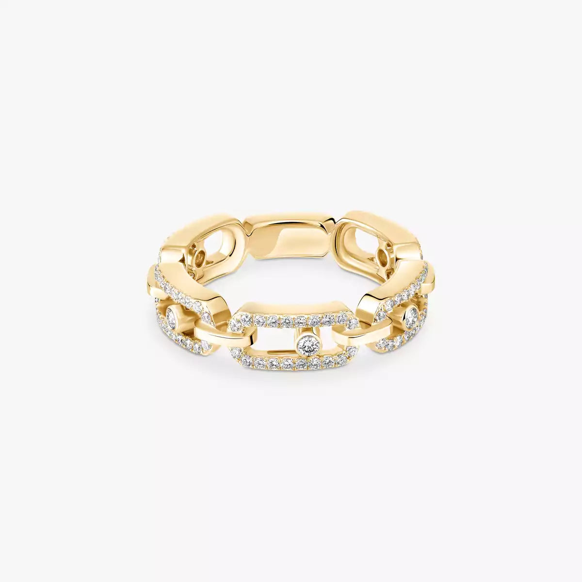 [Lumi]Move Link Pave_-Set Diamond Ring in Gold