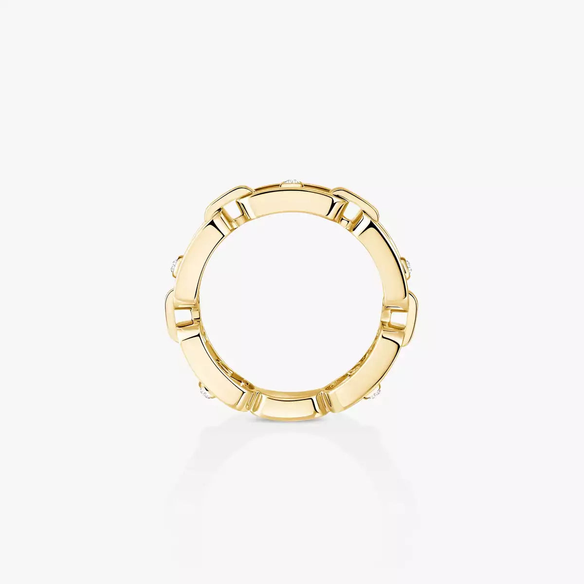 [Lumi Jewels]Move Link Pave_-Set Diamond Ring in Gold