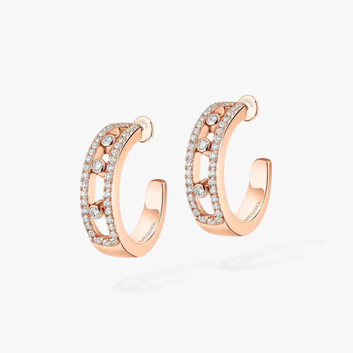 [Lumi Jewels]Diamond Pave_ Hoop Earrings Move