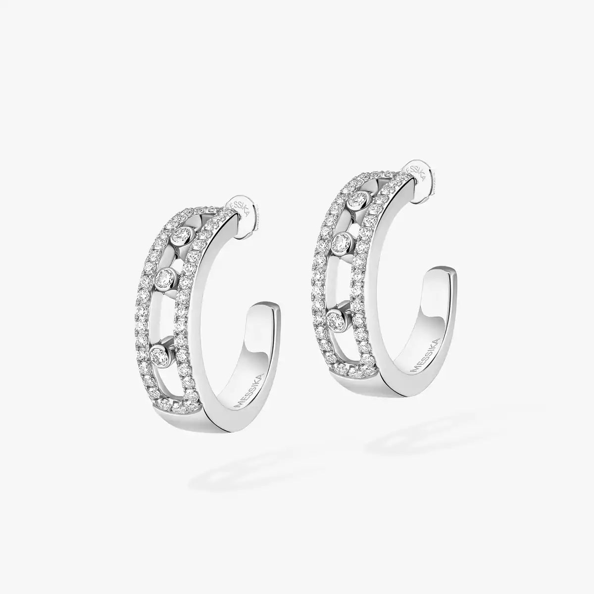 [Lumi]Diamond Pave_ Hoop Earrings Move