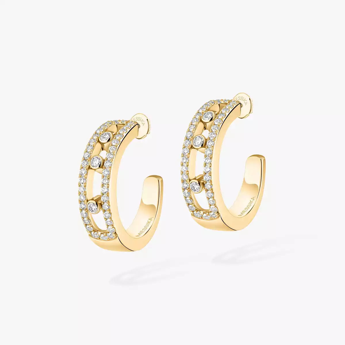 [Lumi Jewels]Diamond Pave_ Hoop Earrings Move