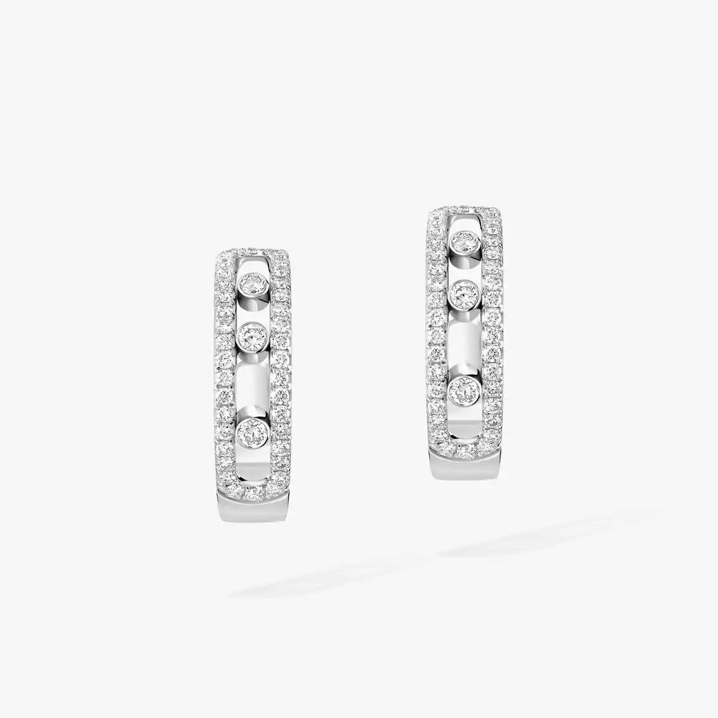 [Lumi]Diamond Pave_ Hoop Earrings Move