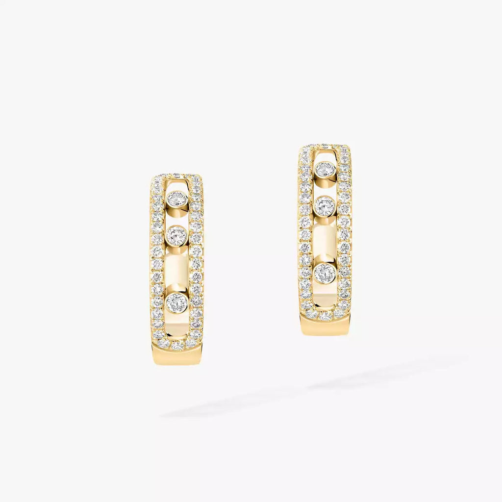 [Lumi Jewels]Diamond Pave_ Hoop Earrings Move