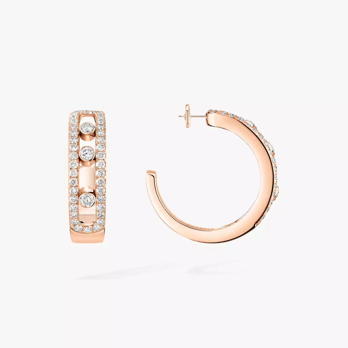 [Lumi Jewels]Diamond Pave_ Hoop Earrings Move