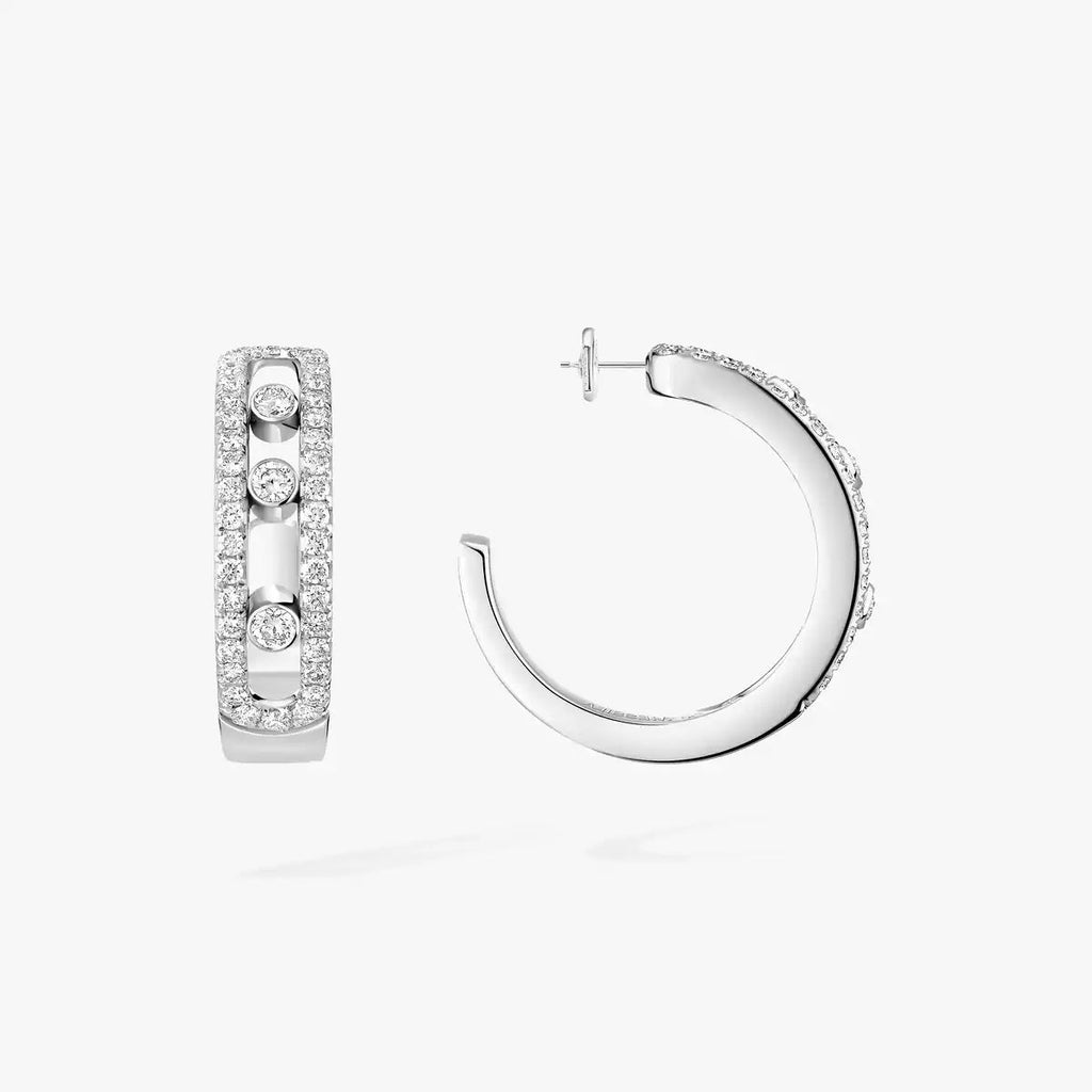 [Lumi]Diamond Pave_ Hoop Earrings Move