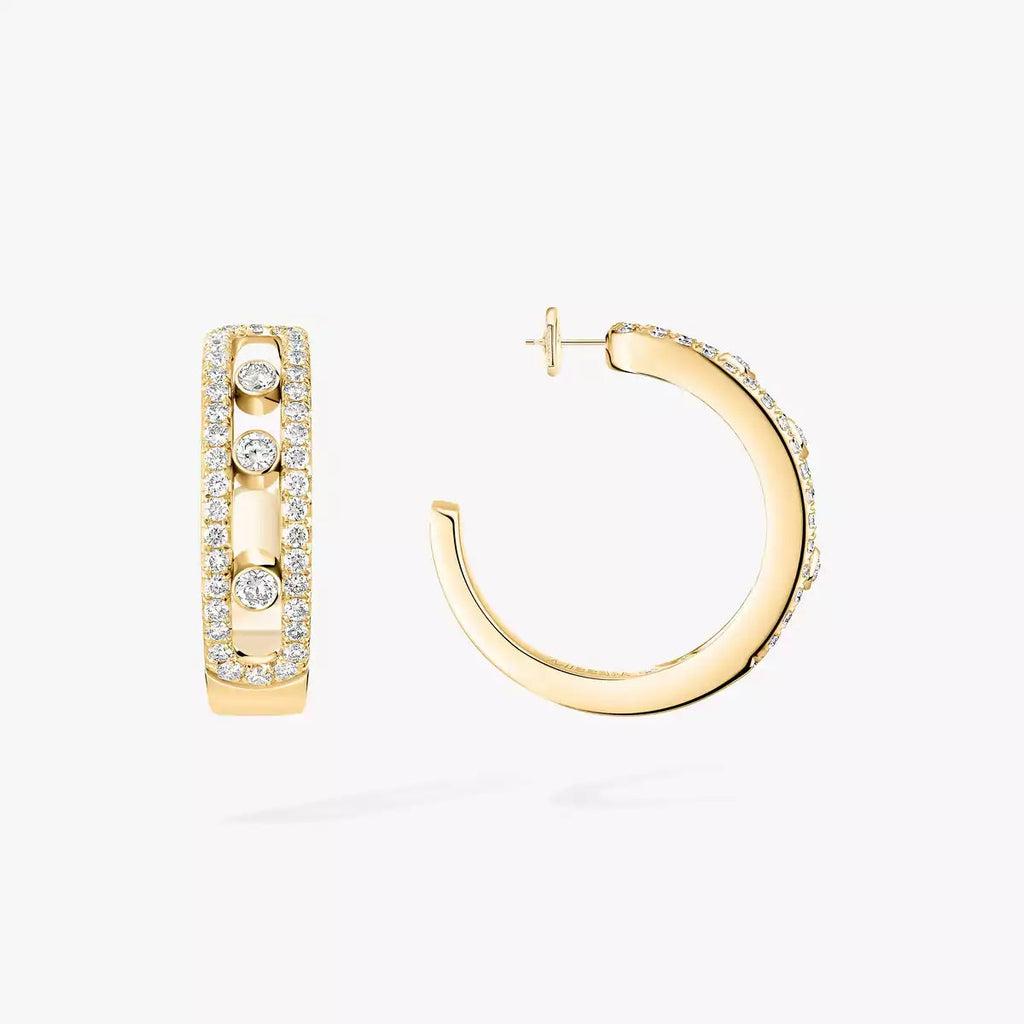 [Lumi Jewels]Diamond Pave_ Hoop Earrings Move