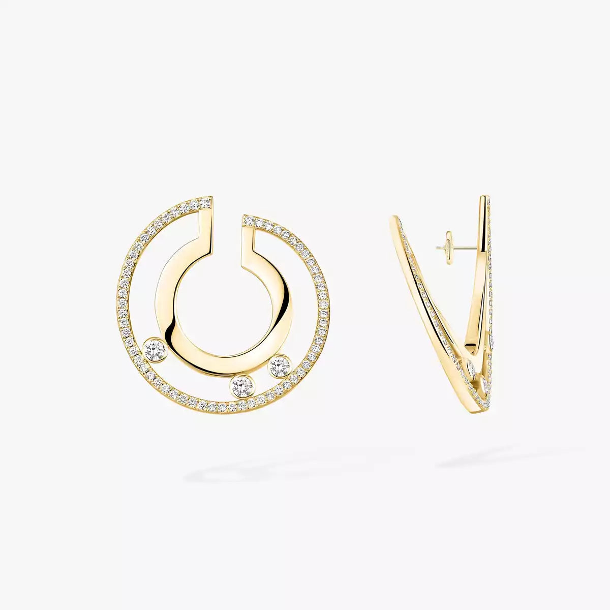 [Lumi]Move Romane Small Diamond Hoop Earrings